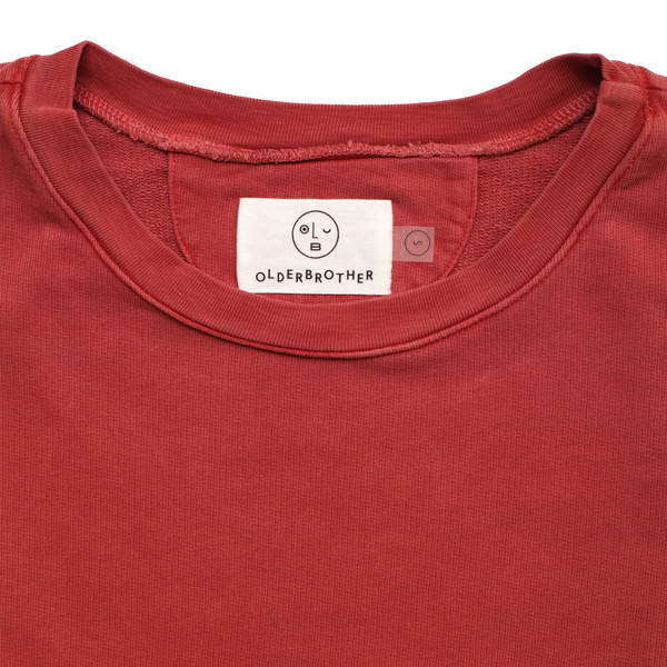 Olderbrother Drop Shoulder Crew - Red Olderbrother Drop Shoulder Crew - Red