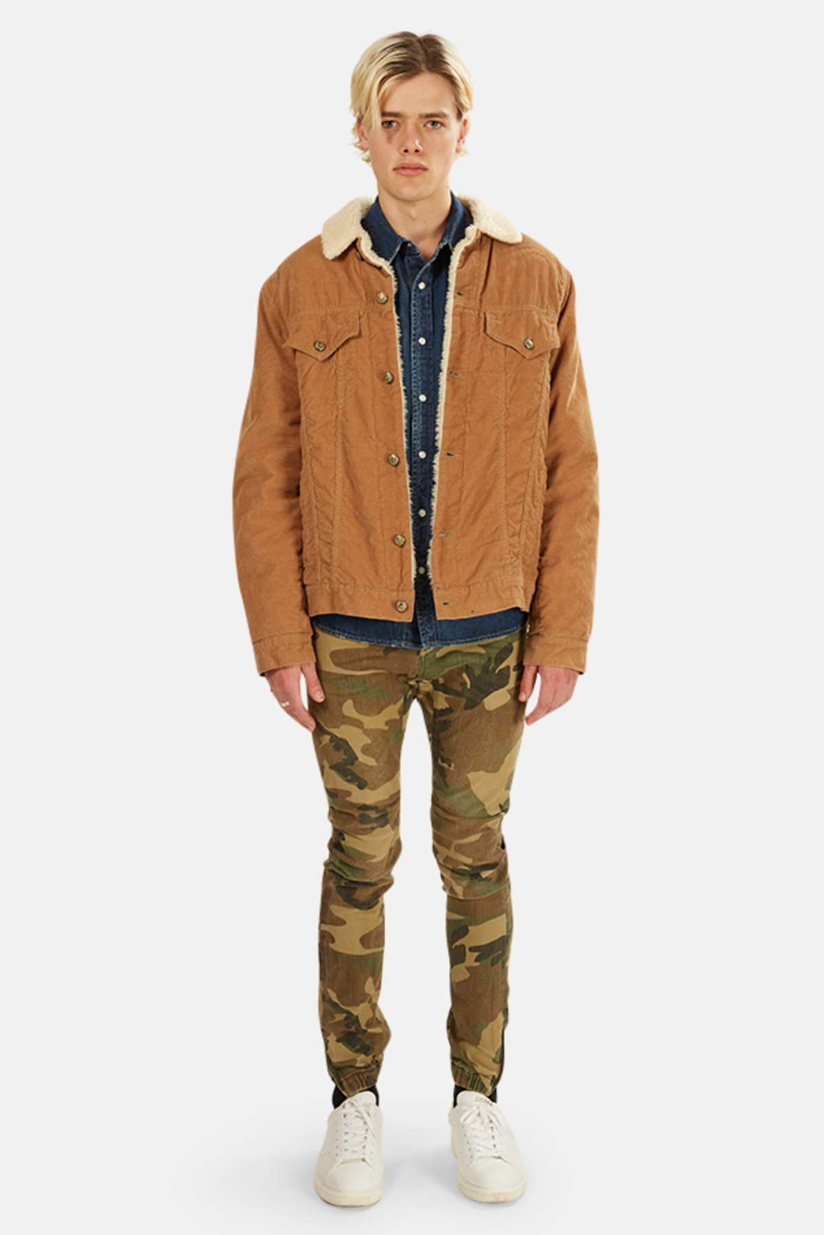 camel trucker jacket