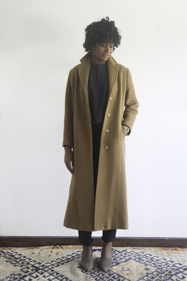 Rawson Vintage Long Camel Coat with hidden button Rawson Vintage Long Camel Coat with hidden button