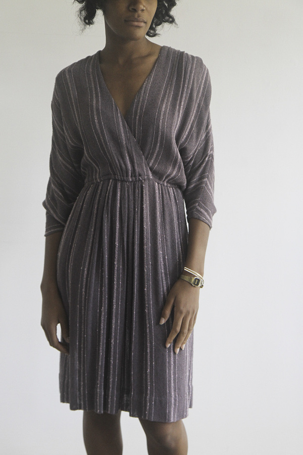 The Shudio Vintage Woven Purple Seventies Dress The Shudio Vintage Woven Purple Seventies Dress