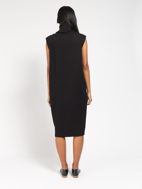 Kowtow Rib Roll Neck Dress Black Kowtow Rib Roll Neck Dress Black