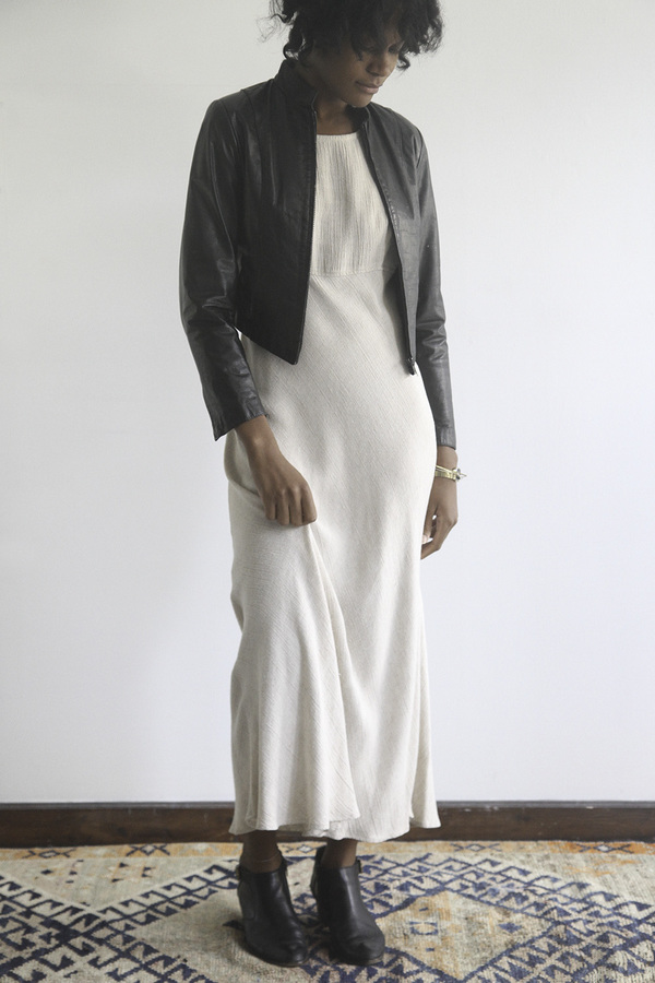 The Shudio Vintage Oatmeal Empire Waist Long Dress The Shudio Vintage Oatmeal Empire Waist Long Dress