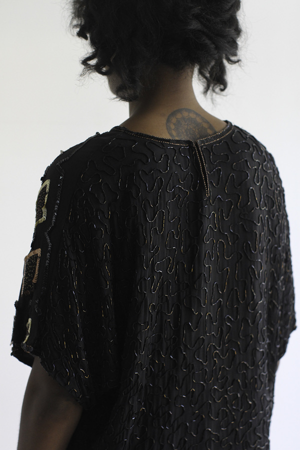 SomeLikeUs Vintage Fancy Silk Beaded top SomeLikeUs Vintage Fancy Silk Beaded top
