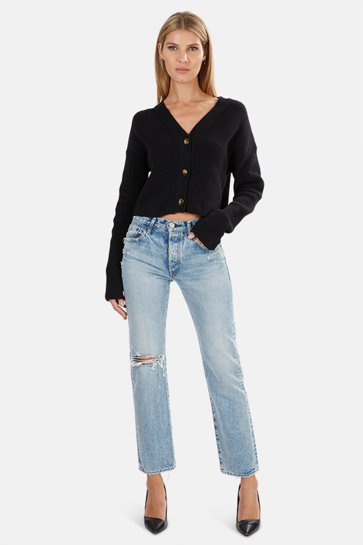 Moussy Vintage Rib Stitch Cardigan 