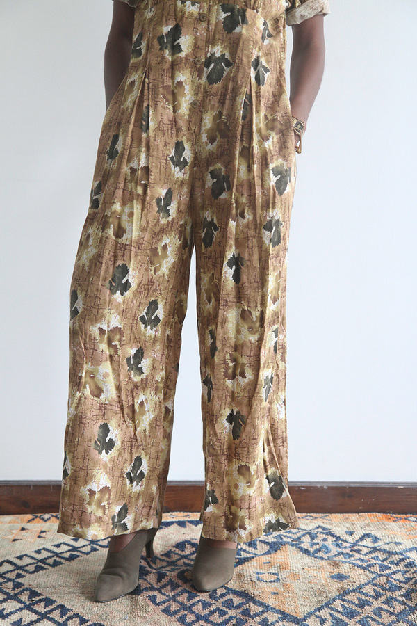 The Shudio Vintage Leaf Print Jumpsuit The Shudio Vintage Leaf Print Jumpsuit