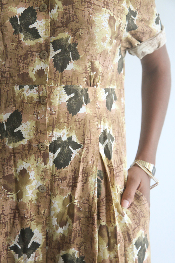 The Shudio Vintage Leaf Print Jumpsuit The Shudio Vintage Leaf Print Jumpsuit