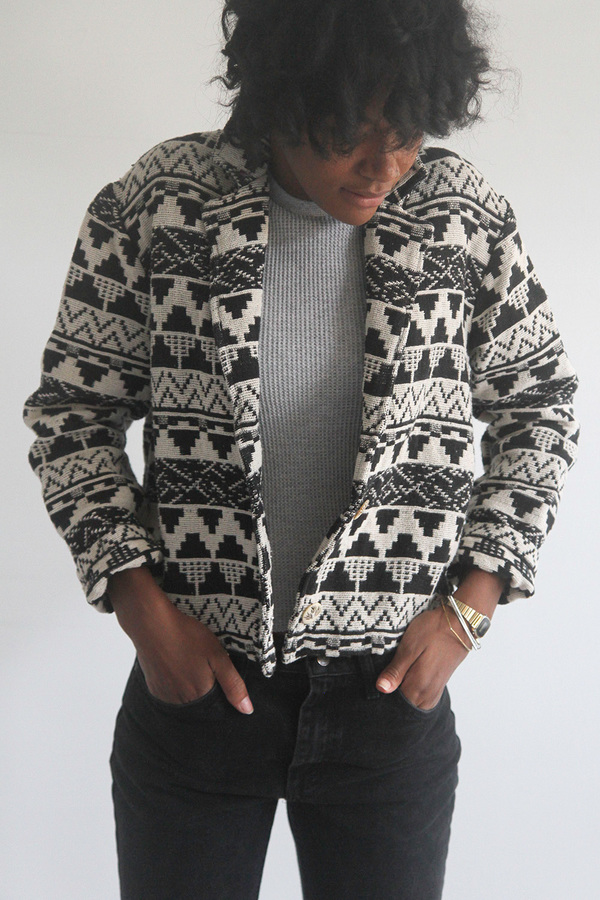 The Shudio Vintage Patterned Crop Jacket The Shudio Vintage Patterned Crop Jacket