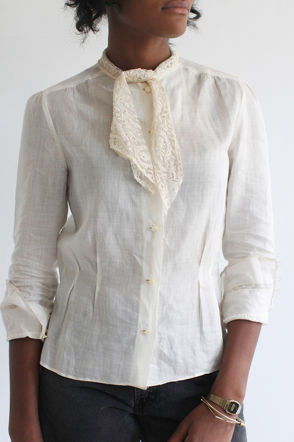 SomeLikeUs Vintage Linen Victorian-inspired Blouse SomeLikeUs Vintage Linen Victorian-inspired Blouse