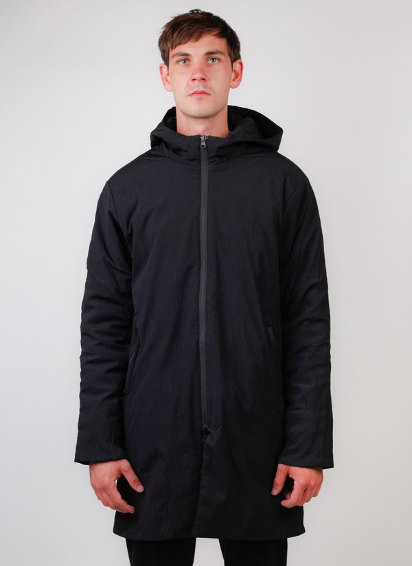 Men's Reigning Champ Sideline Jacket Insulated Stretch Nylon Black Men's Reigning Champ Sideline Jacket Insulated Stretch Nylon Black