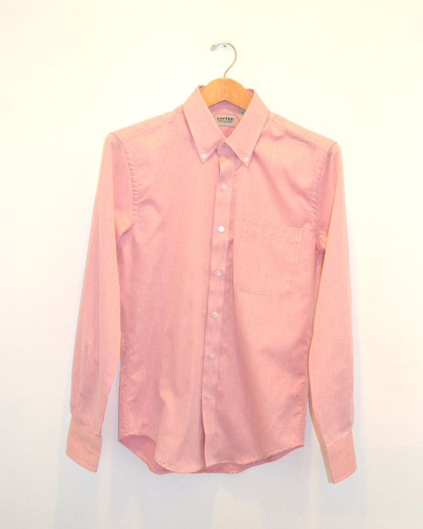 Men's United Stock Dry Goods - Dobby L/S Coral Shirt Men's United Stock Dry Goods - Dobby L/S Coral Shirt