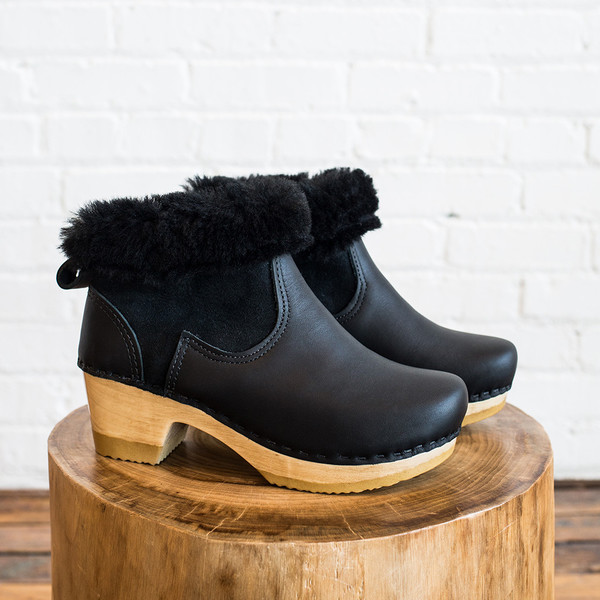 No. 6 5" Pull on Shearling Boot Mid Heel No. 6 5" Pull on Shearling Boot Mid Heel