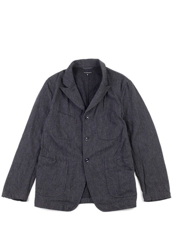 Men's Engineered Garments Bedford Jacket Charcoal Wool Serge Men's Engineered Garments Bedford Jacket Charcoal Wool Serge