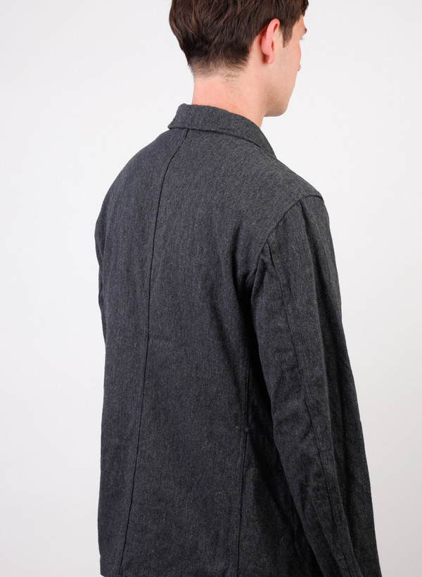 Men's Engineered Garments Bedford Jacket Charcoal Wool Serge Men's Engineered Garments Bedford Jacket Charcoal Wool Serge
