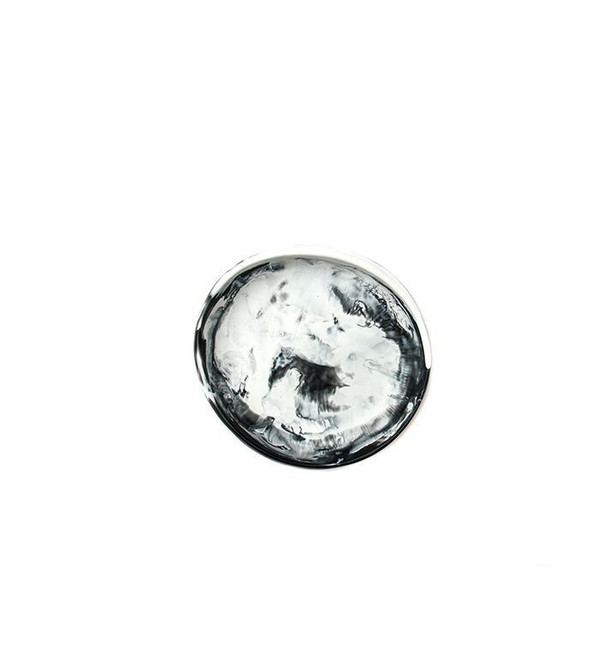 Dinosaur Designs Small Earth Bowl in Black + Snow Swirl Dinosaur Designs Small Earth Bowl in Black + Snow Swirl
