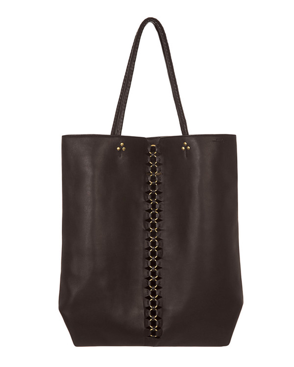 Jerome Dreyfuss Dario Tote in Black Lambskin with Brass Hardware Jerome Dreyfuss Dario Tote in Black Lambskin with Brass Hardware