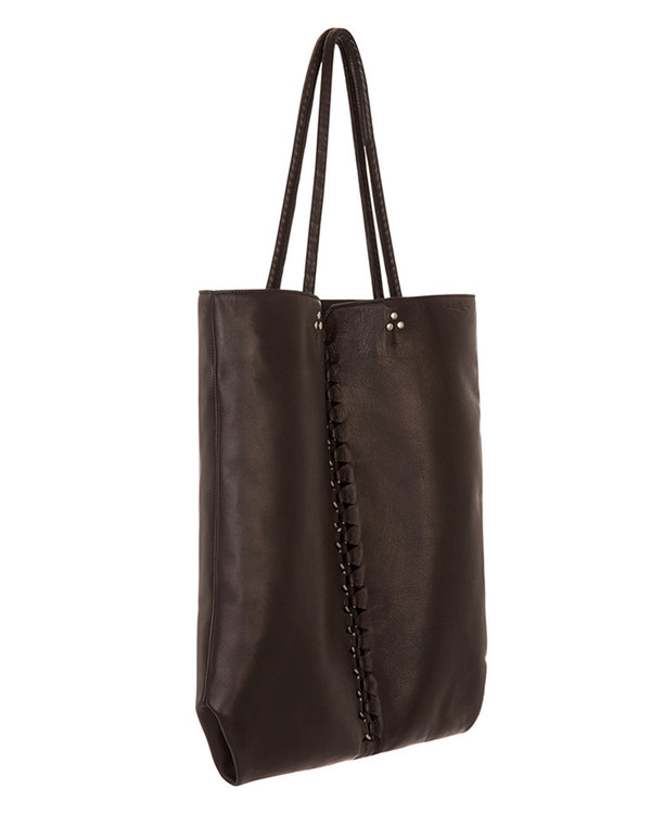 Jerome Dreyfuss Dario Tote in Black Lambskin with Silver Hardware Jerome Dreyfuss Dario Tote in Black Lambskin with Silver Hardware