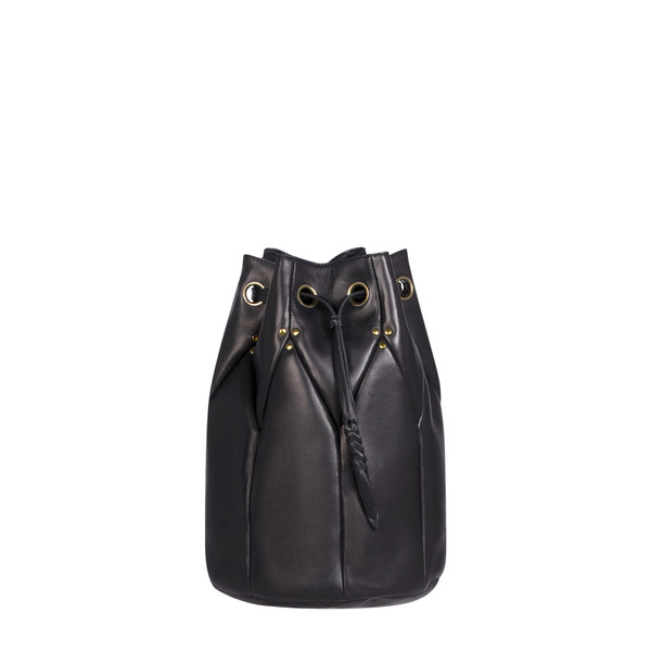 Jerome Dreyfuss Large Popeye Bucket Bag in Black Lambskin Jerome Dreyfuss Large Popeye Bucket Bag in Black Lambskin