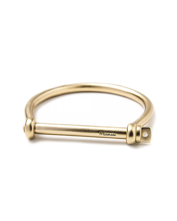 Miansai Brushed Gold Screw Cuff Miansai Brushed Gold Screw Cuff