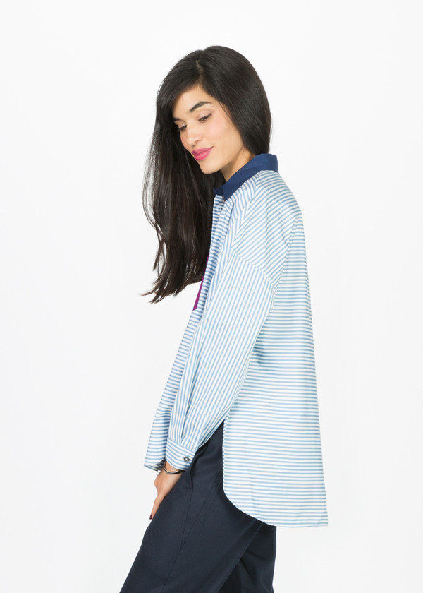 Odeeh Contrast Collar Shirt Odeeh Contrast Collar Shirt