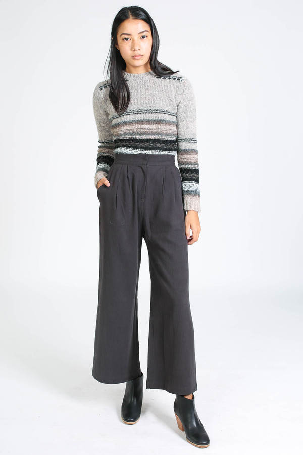 First Rite Wide trouser in charcoal First Rite Wide trouser in charcoal