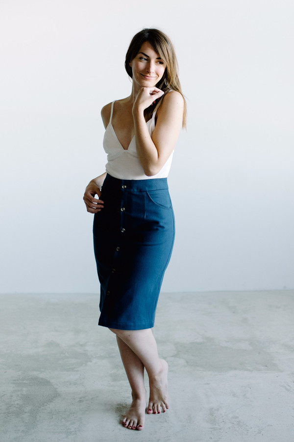 Hackwith Design House Button Up Skirt Hackwith Design House Button Up Skirt