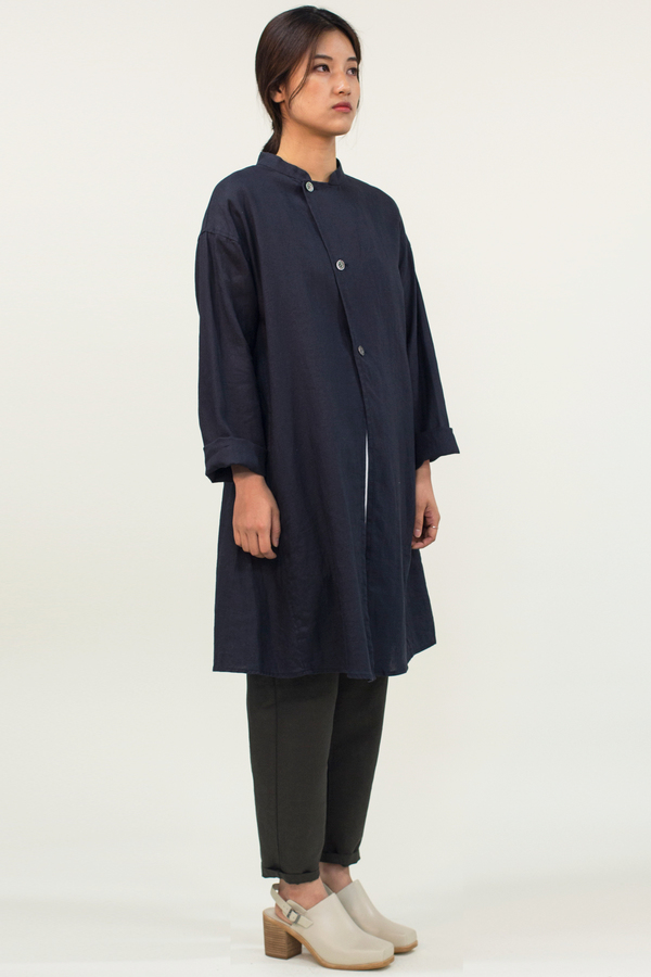 Universal Tissu Linen Jacket- Navy Universal Tissu Linen Jacket- Navy