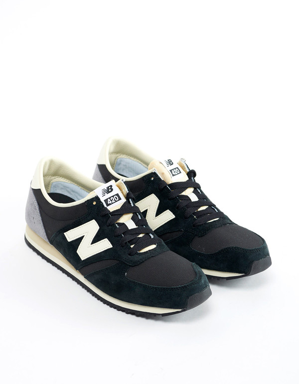 Men's New Balance 420 Heritage 70s Collection Sneaker Black Grey Men's New Balance 420 Heritage 70s Collection Sneaker Black Grey