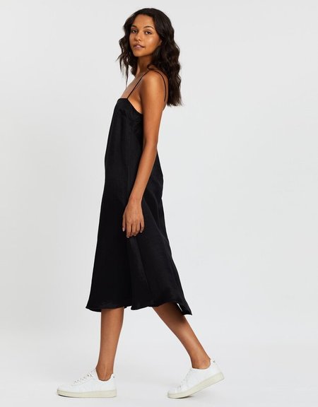 assembly label linen slip dress black