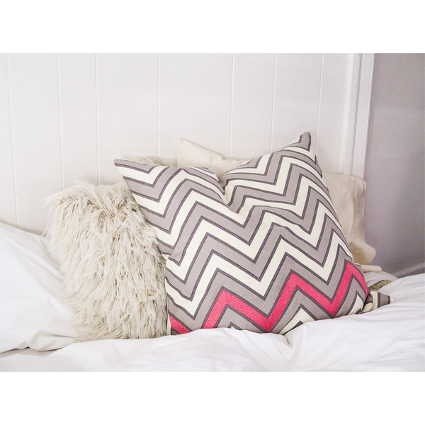 Erica Tanov embroidered zigzag euro throw pillow Erica Tanov embroidered zigzag euro throw pillow
