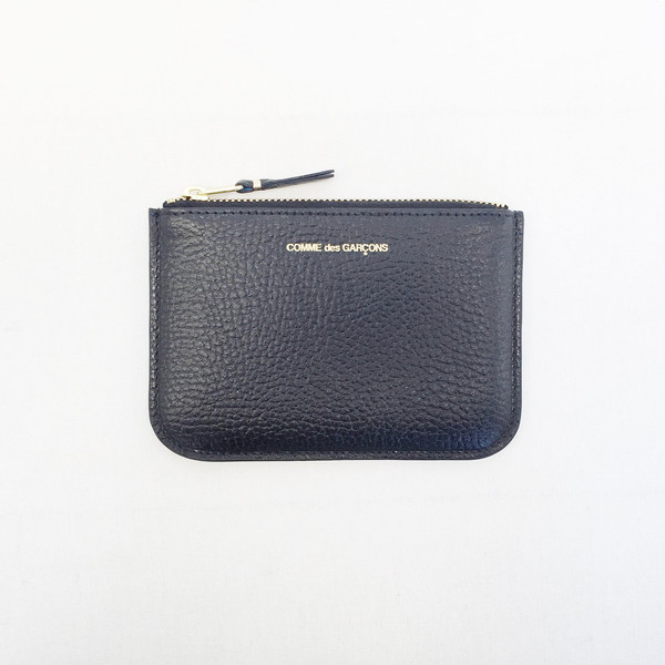 Comme des Garcons - Small Black / Blue Inside Zip-up Pouch Comme des Garcons - Small Black / Blue Inside Zip-up Pouch