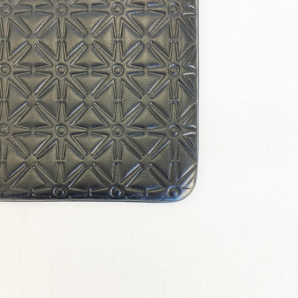 Comme des Garcons - Black Embossed Star Large Zip-up Pouch Comme des Garcons - Black Embossed Star Large Zip-up Pouch