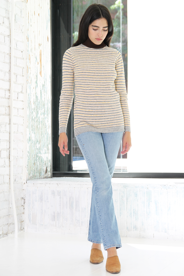 DUO NYC Vintage Knit Stripe Mockneck DUO NYC Vintage Knit Stripe Mockneck