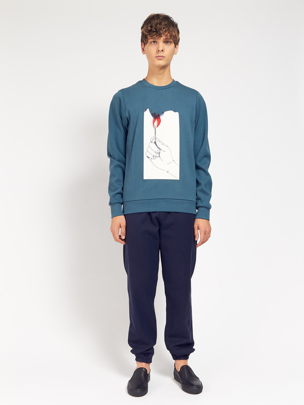 Men's Drink Beer Save Water Match Sketch Sweatshirt Men's Drink Beer Save Water Match Sketch Sweatshirt
