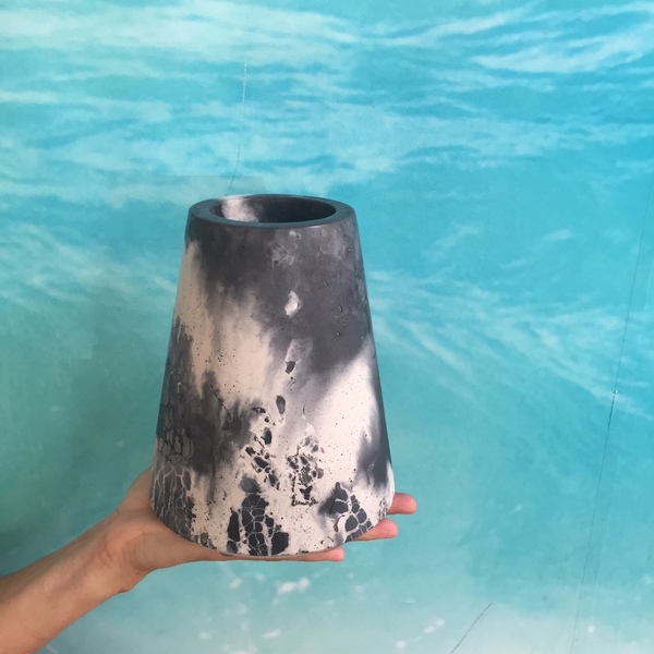 Concrete Cat Vesta Concrete Vase Concrete Cat Vesta Concrete Vase