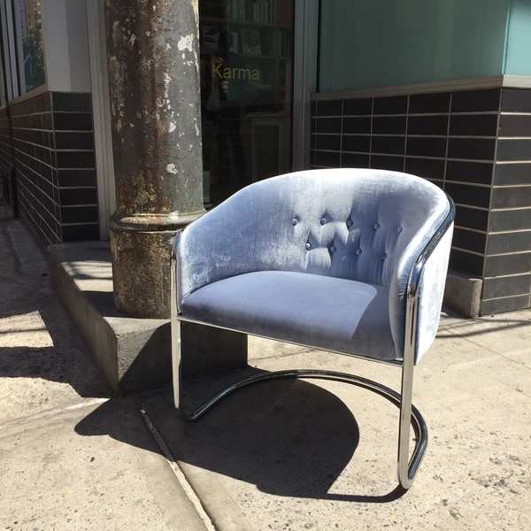 Chrome Cantilever Armchairs by Thonet Chrome Cantilever Armchairs by Thonet