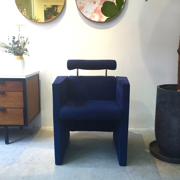 Indigo 1980s Occasional Arm Chair Indigo 1980s Occasional Arm Chair