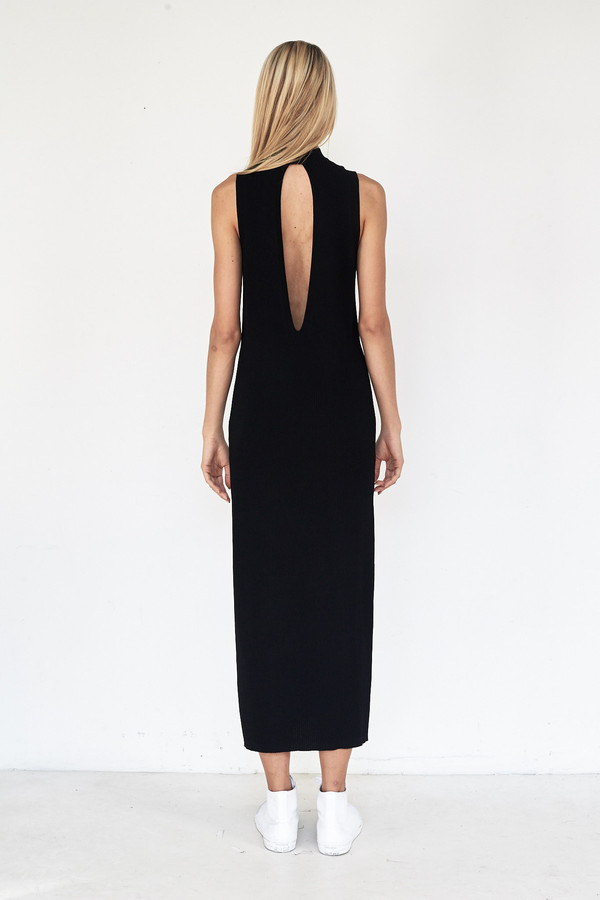 Pari Desai Viscose Talin Column Dress - Black Pari Desai Viscose Talin Column Dress - Black