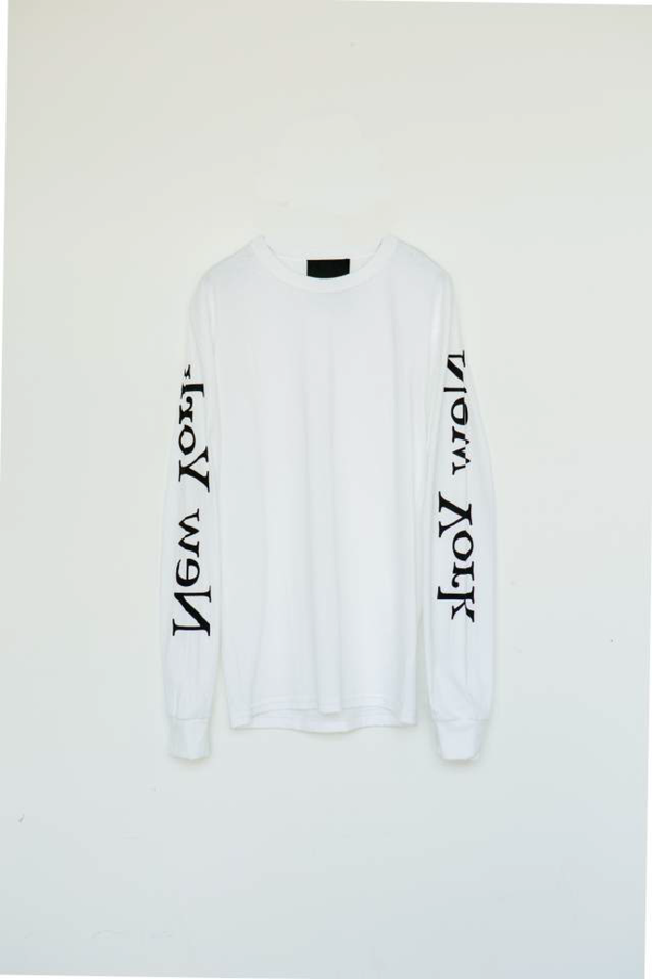 Unisex Assembly New York Cotton L/S New York Logo T-Shirt - White Unisex Assembly New York Cotton L/S New York Logo T-Shirt - White