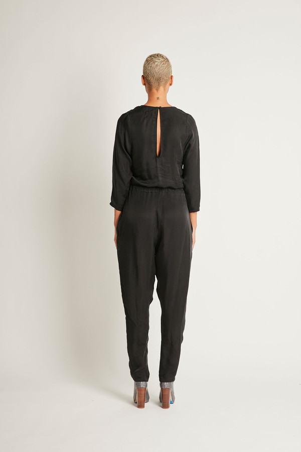 H. Fredriksson Nico Jumpsuit in Black Cupro H. Fredriksson Nico Jumpsuit in Black Cupro
