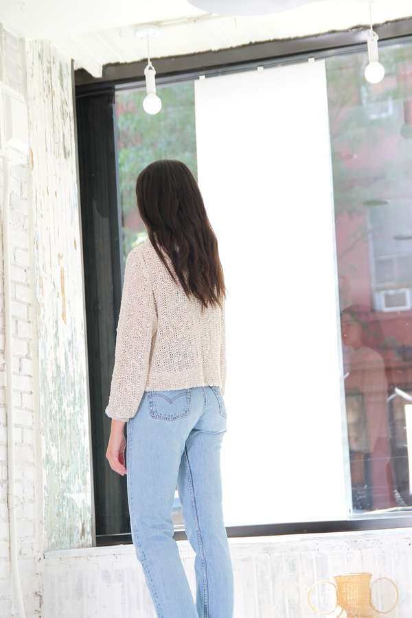 DUO NYC Vintage Linen Cowl Neck Sweater DUO NYC Vintage Linen Cowl Neck Sweater