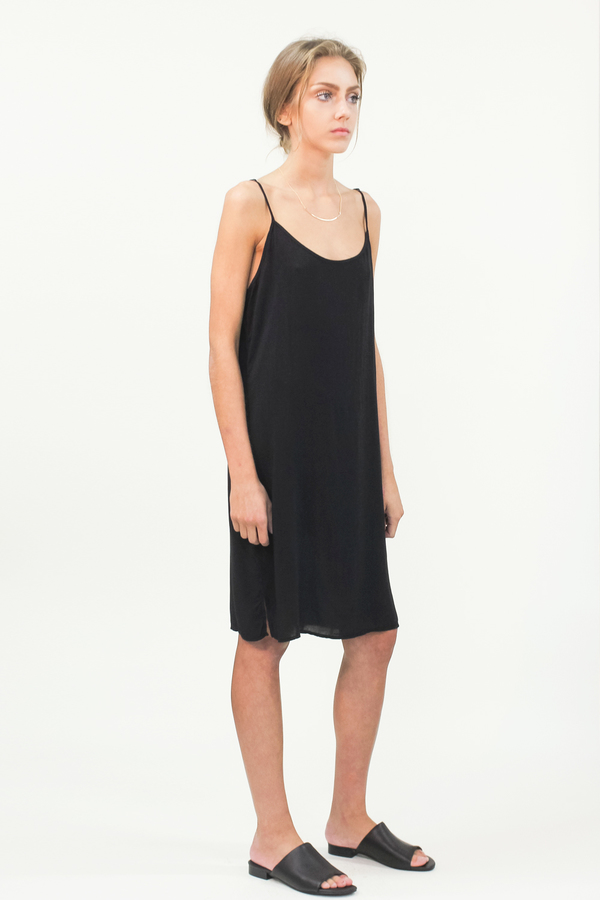LACAUSA Easy Slip Dress- Black LACAUSA Easy Slip Dress- Black