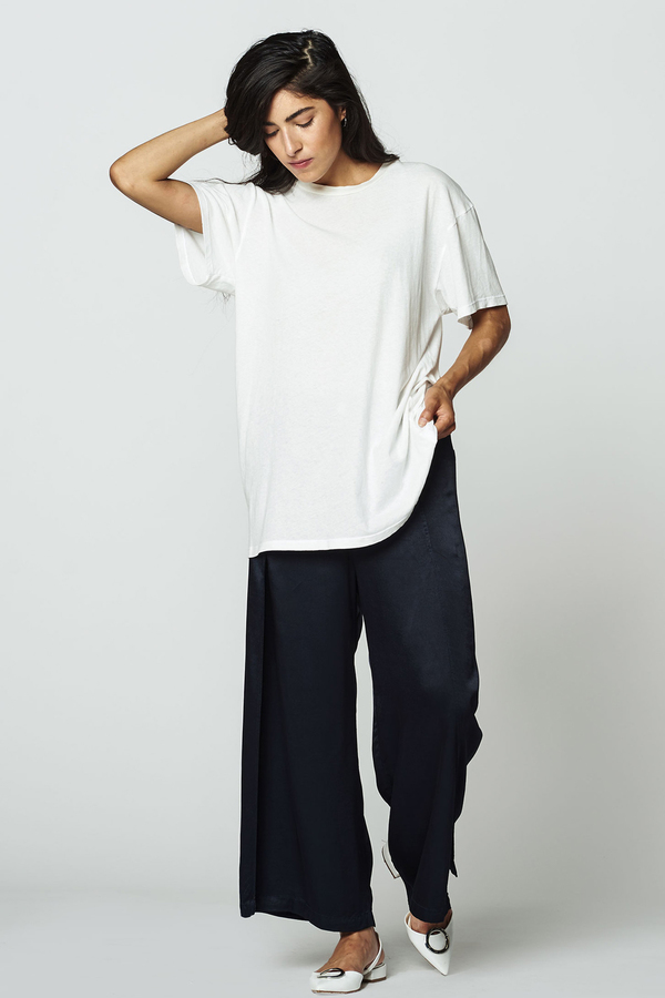 LACAUSA Vintage Tall Tee- White LACAUSA Vintage Tall Tee- White