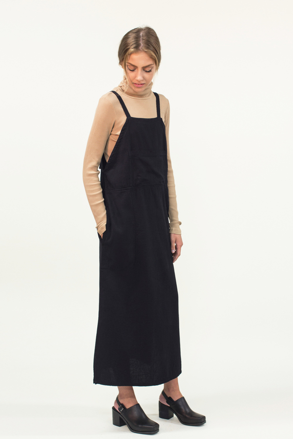 LACAUSA Overall Dress- Black LACAUSA Overall Dress- Black