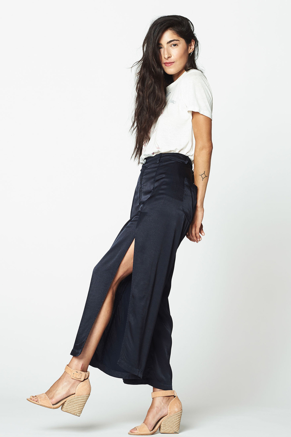 LACAUSA Satin Flora Pants- Velvet LACAUSA Satin Flora Pants- Velvet