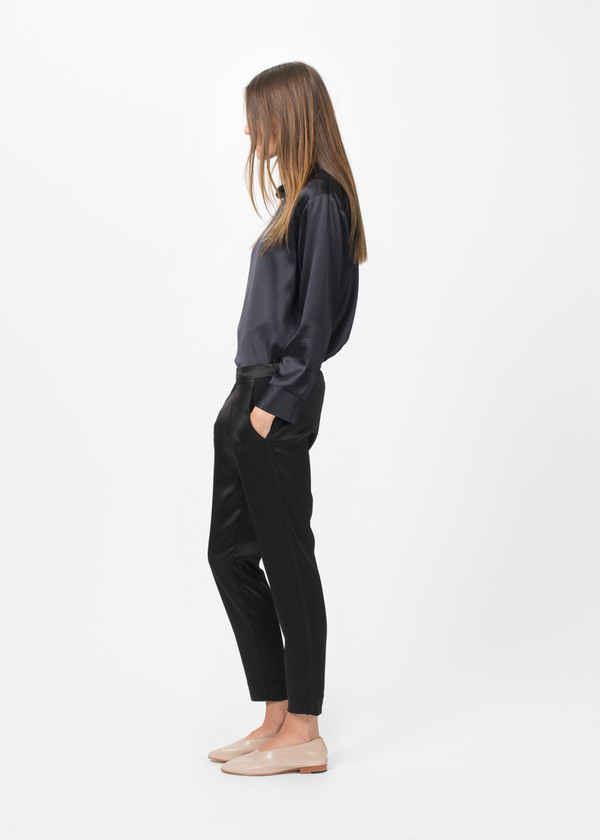 Sibel Saral Shiny Pullup Tuxedo Pant Sibel Saral Shiny Pullup Tuxedo Pant