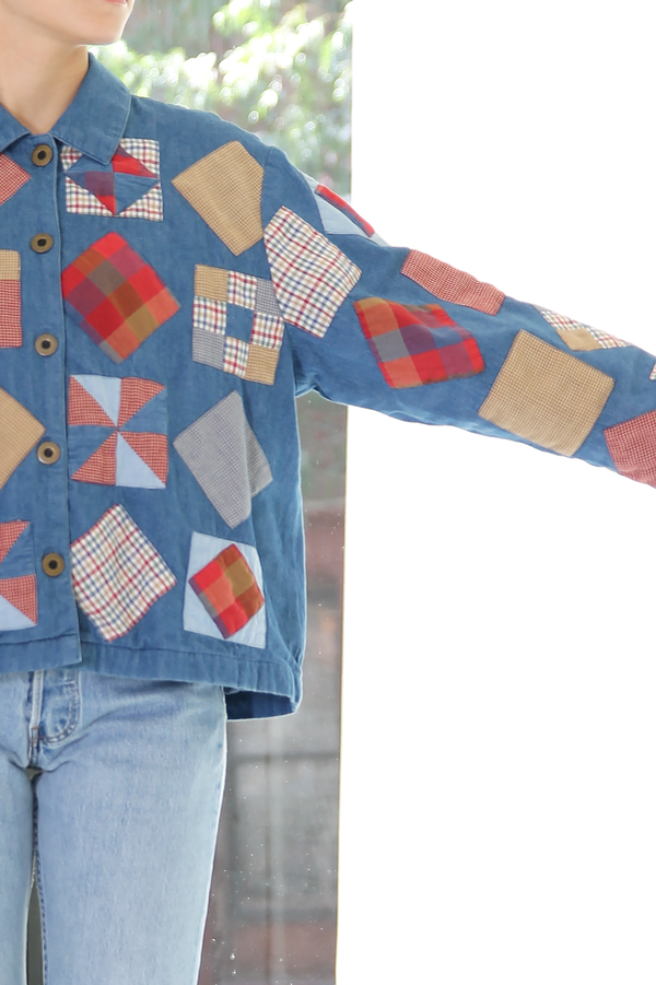 DUO NYC Vintage Denim Patchwork Jacket DUO NYC Vintage Denim Patchwork Jacket