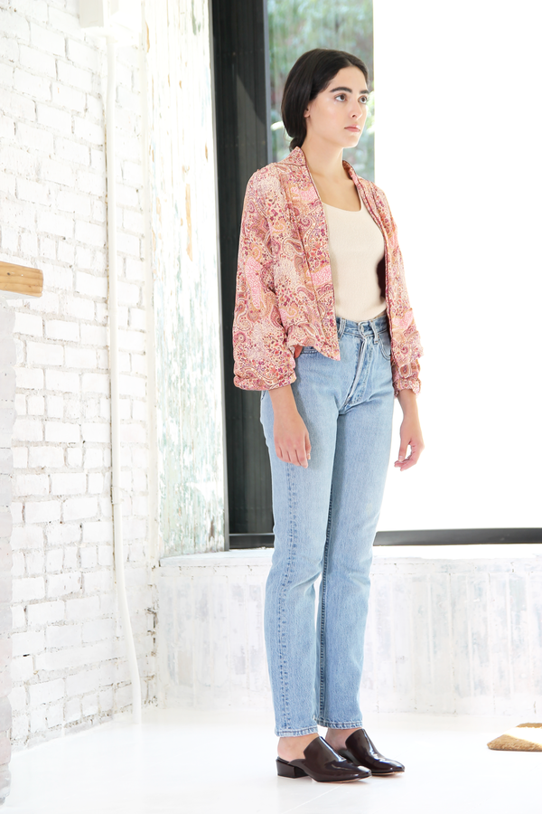 DUO NYC Vintage Silk Cropped Jacket DUO NYC Vintage Silk Cropped Jacket