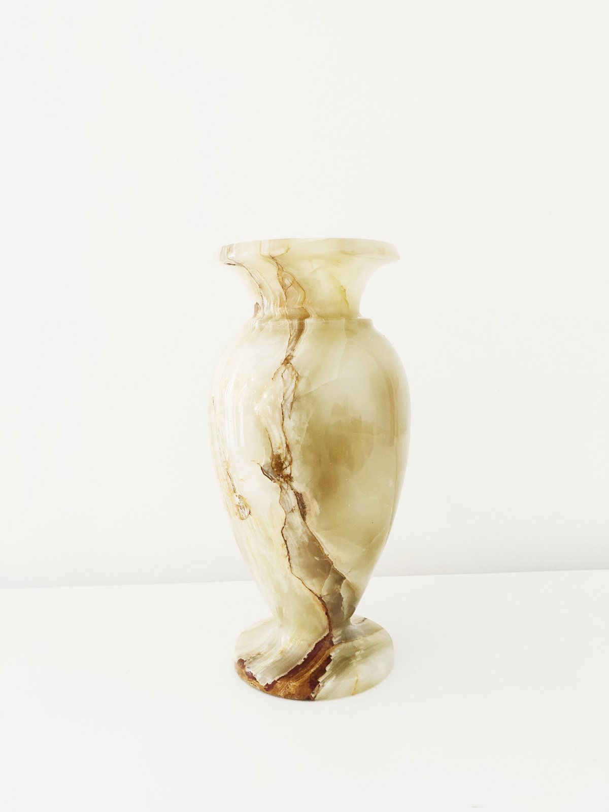 Vintage Polished Alabaster Vase Garmentory