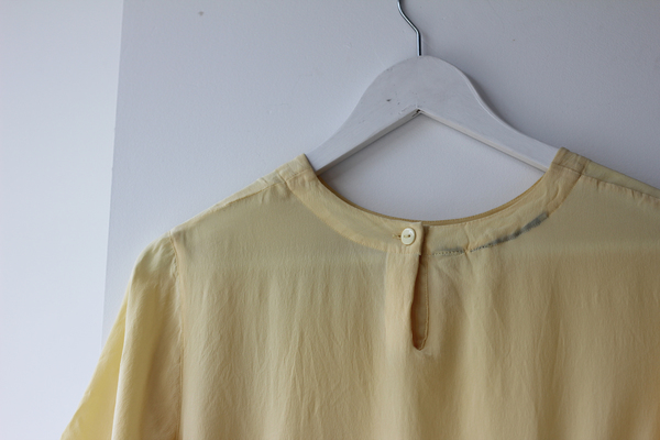 Hey Jude Dusty Yellow Silk Tee Hey Jude Dusty Yellow Silk Tee