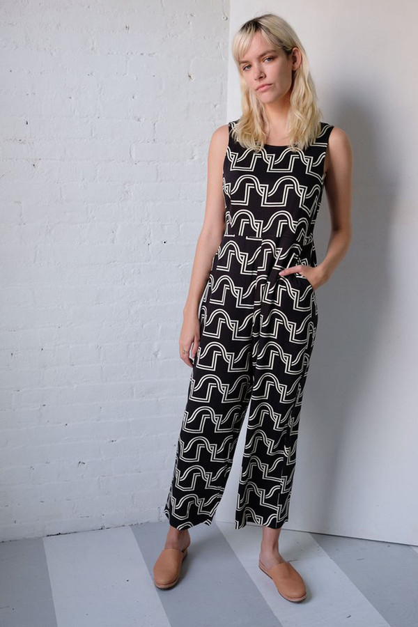 Dusen Dusen Sarah Jumpsuit Black Duo Weave Dusen Dusen Sarah Jumpsuit Black Duo Weave